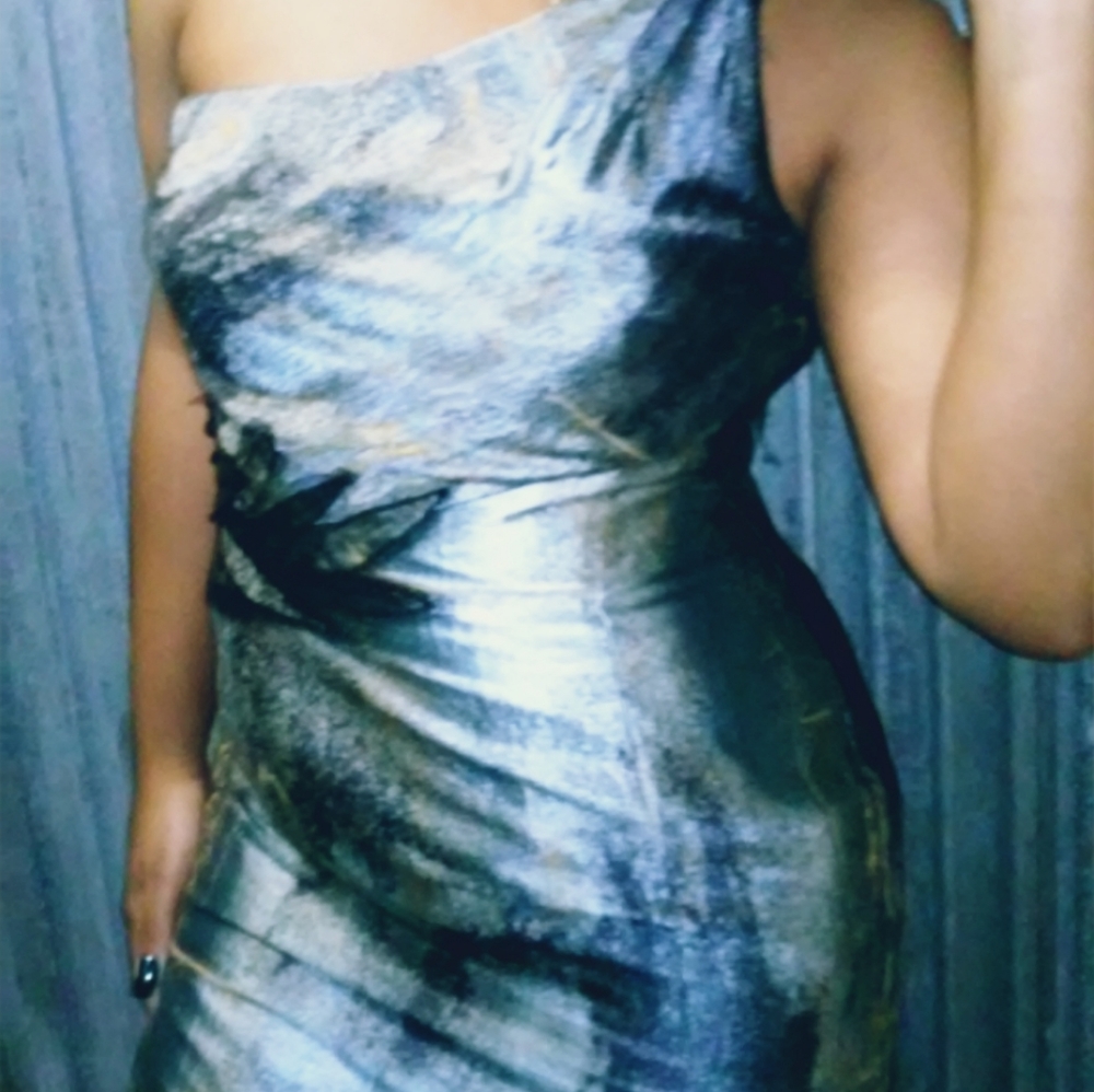 Ice Blue Abstract Dress